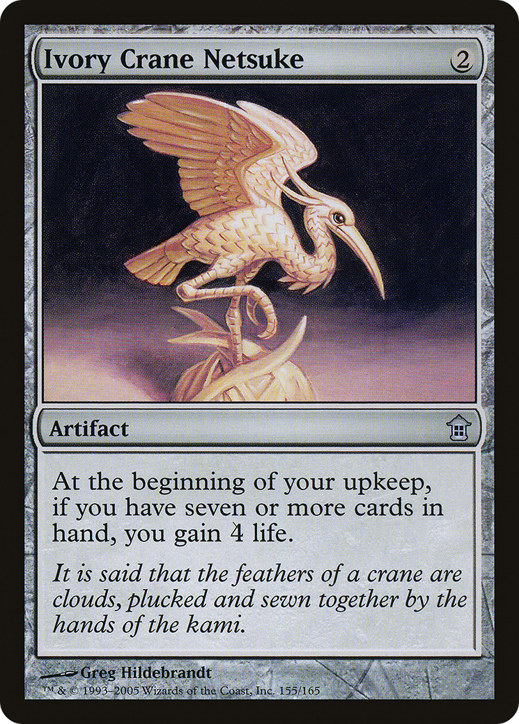 {C} Ivory Crane Netsuke [Saviors of Kamigawa][SOK 155]