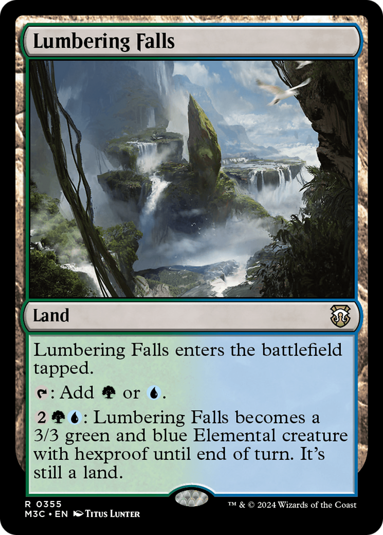 {R} Lumbering Falls (Ripple Foil) [Modern Horizons 3 Commander][RPF M3C 355]