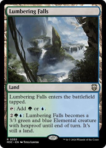 {R} Lumbering Falls (Ripple Foil) [Modern Horizons 3 Commander][RPF M3C 355]