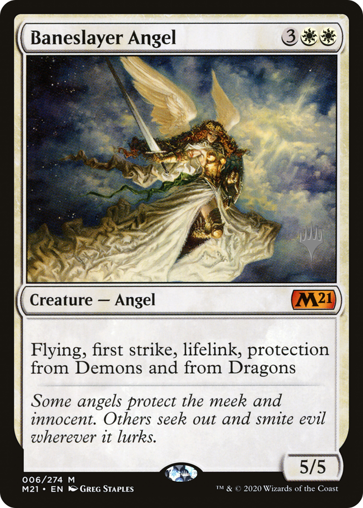 {R} Baneslayer Angel (Promo Pack) [Core Set 2021 Promos][PP M21 006]