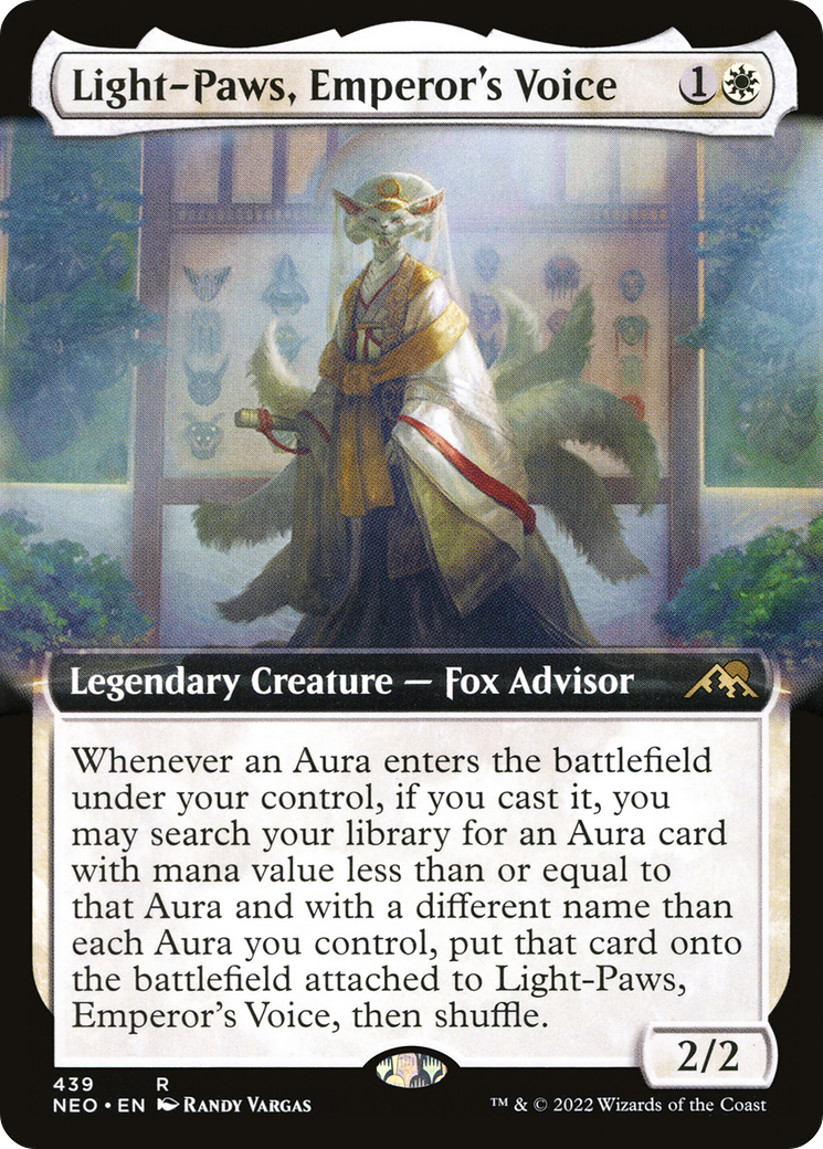 {R} Light-Paws, Emperor's Voice (Extended Art) [Kamigawa: Neon Dynasty][NEO 439]