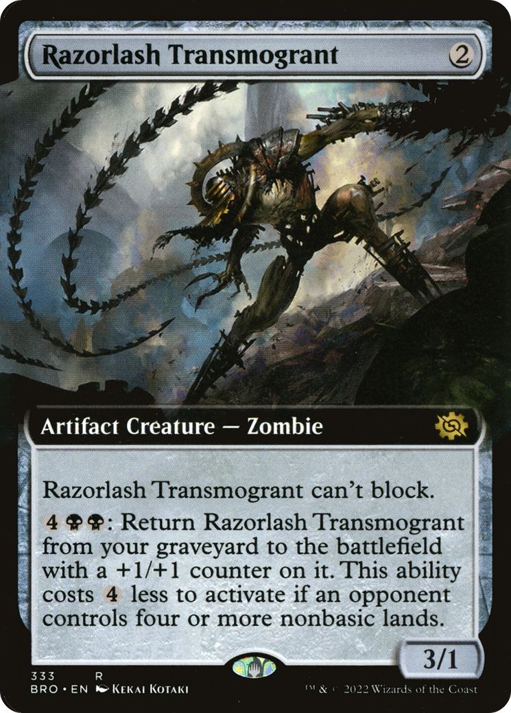 {R} Razorlash Transmogrant (Extended Art) [The Brothers' War][BRO 333]