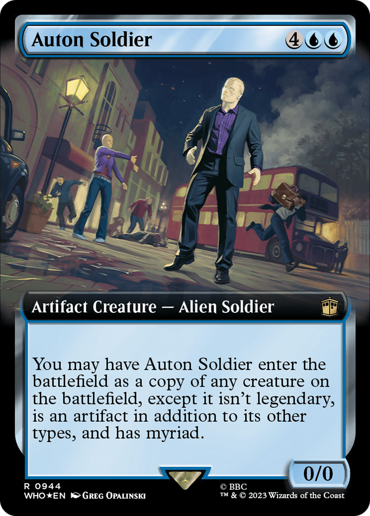 {R} Auton Soldier (Extended Art) (Surge Foil) [Doctor Who][WHO 944]