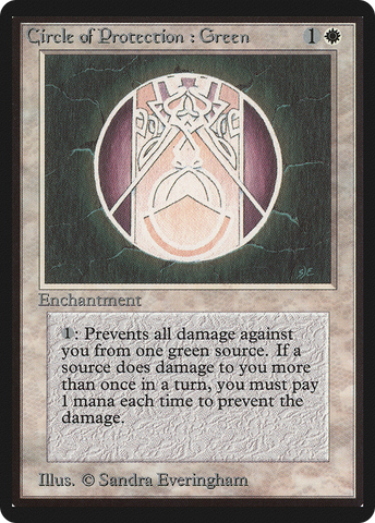 {C} Circle of Protection: Green [Beta Edition][LEB 012]