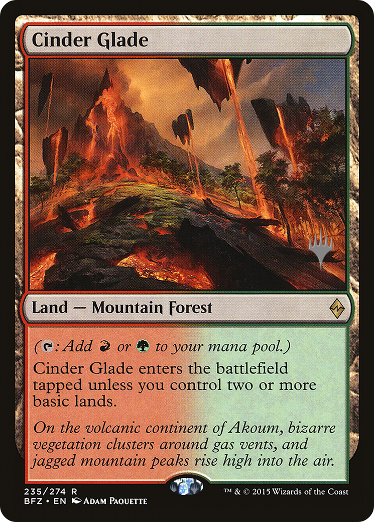 {R} Cinder Glade [Battle for Zendikar Promos][PA BFZ 235P]