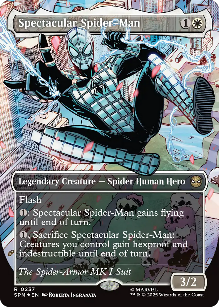 {@@ SPM R} Spectacular Spider-Man (0237) (Borderless) (Textured Foil) [Marvel's Spider-Man] [SPM 237]