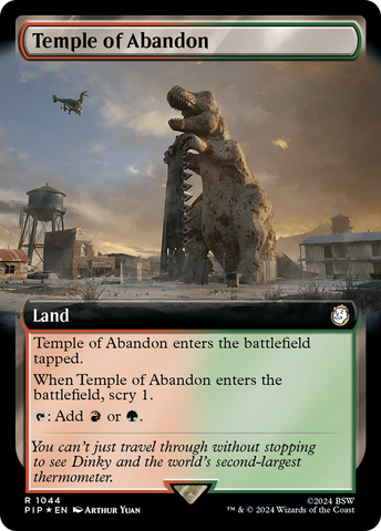{R} Temple of Abandon (Extended Art) (Surge Foil) [Fallout][PIP 1044]