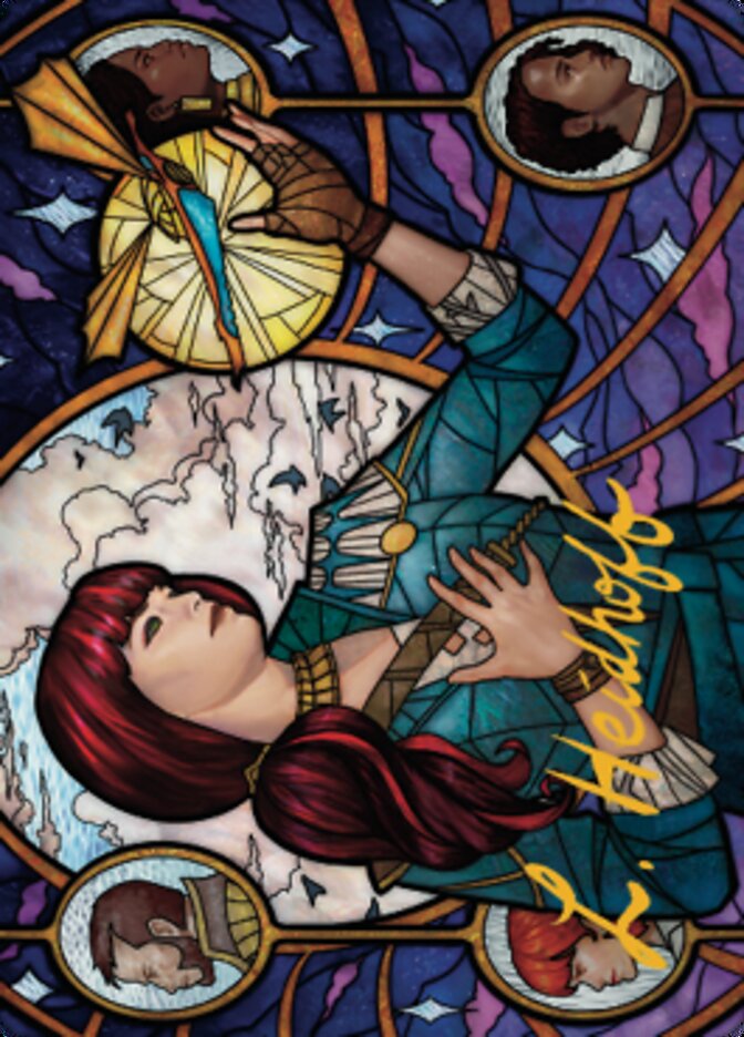 {A} Jhoira, Ageless Innovator Art Card (Gold-Stamped Signature) [Dominaria United Art Series][GS ADMU 073]
