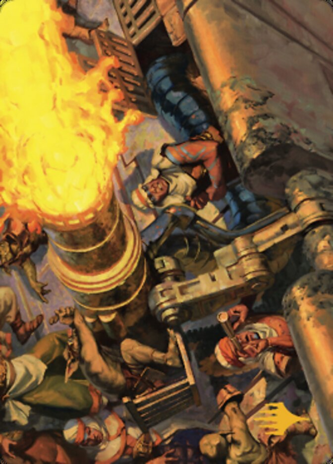 {A} Mana Cannons Art Card (Gold-Stamped Signature) [Dominaria United Art Series][GS ADMU 036]
