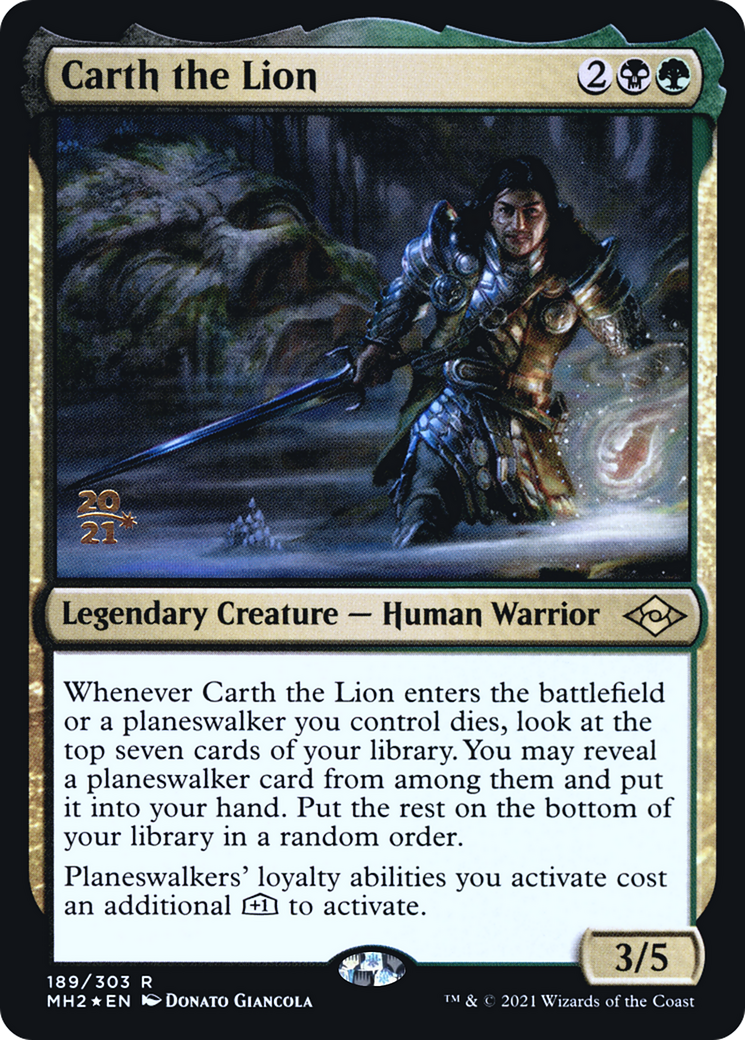 {R} Carth the Lion [Modern Horizons 2 Prerelease Promos][PR MH2 189]
