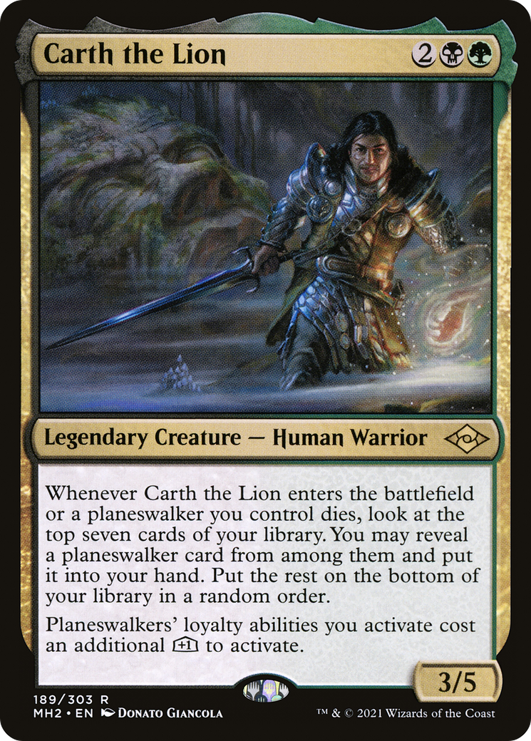 {R} Carth the Lion (Foil) [Modern Horizons 2] [MH2 189]