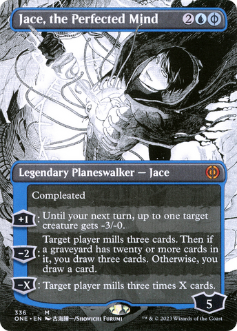 {R} Jace, the Perfected Mind (Borderless Manga) [Phyrexia: All Will Be One][ONE 336]