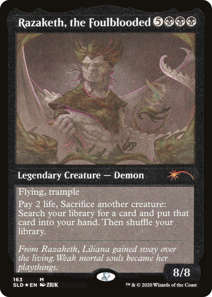 Razaketh, the Foulblooded [SLD-163★]  Etched Foil