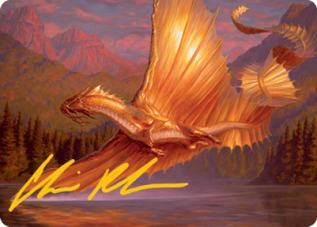 {A} Adult Gold Dragon Art Card (Gold-Stamped Signature) [Dungeons & Dragons: Adventures in the Forgotten Realms Art Series][GS AAFR 058]