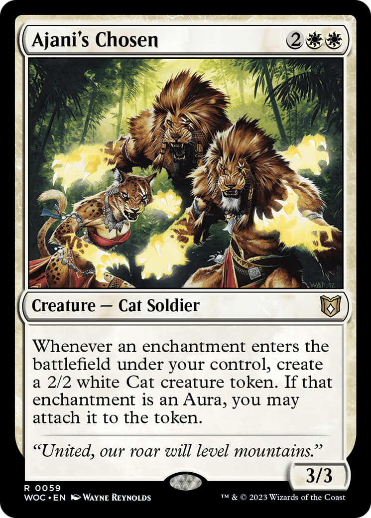 {R} Ajani's Chosen [Wilds of Eldraine Commander][WOC 059]