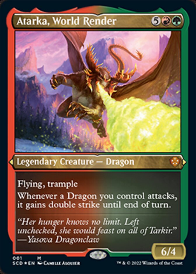 {R} Atarka, World Render (Foil Etched) [Starter Commander Decks][SCD 001]
