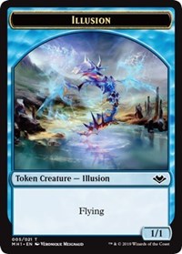{T} Illusion (005) // Serra the Benevolent Emblem (020) Double-sided Token [Modern Horizons Tokens][TMH1 005]