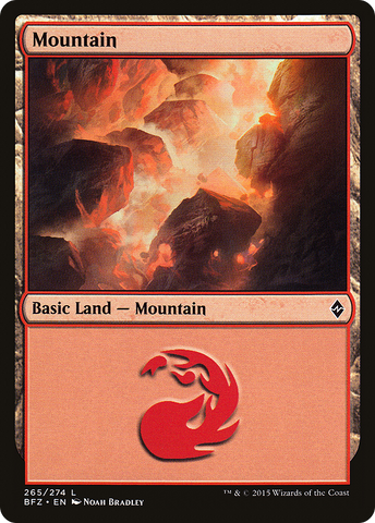 {B}[BFZ 265] Mountain (265a) [Battle for Zendikar]