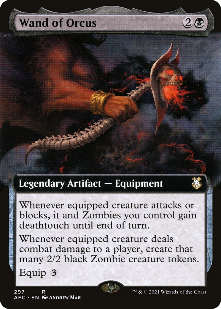 {R} Wand of Orcus (Extended Art) [Dungeons & Dragons: Adventures in the Forgotten Realms Commander][AFC 297]