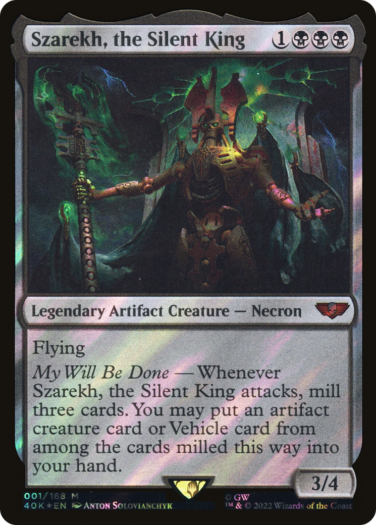 {R} Szarekh, the Silent King (Surge Foil) [Universes Beyond: Warhammer 40,000][SF 40K 001]