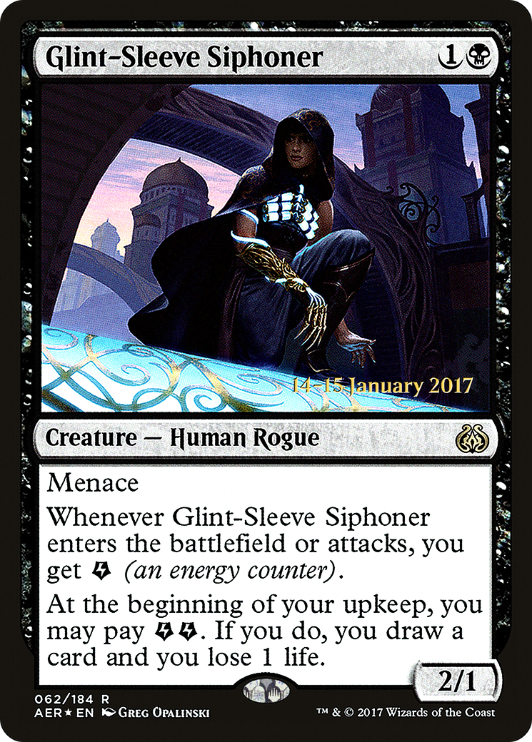 {R} Glint-Sleeve Siphoner [Aether Revolt Prerelease Promos][PR AER 062]
