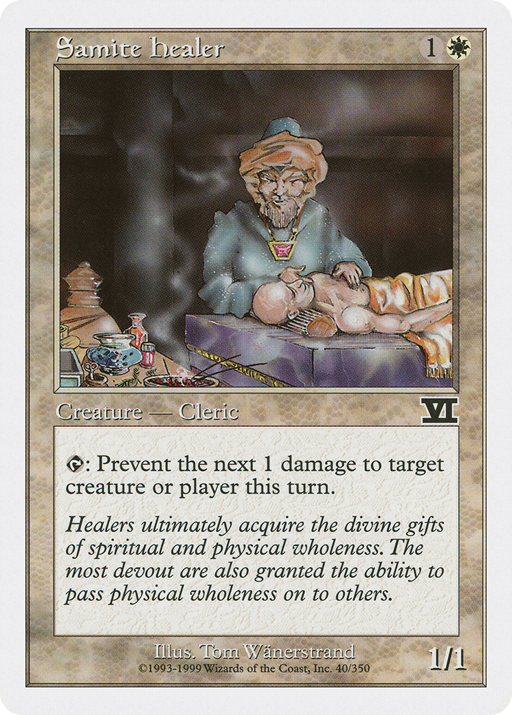 {C} Samite Healer [Classic Sixth Edition][6ED 040]