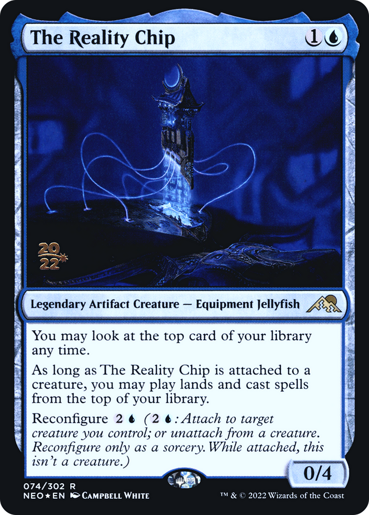 {R} The Reality Chip [Kamigawa: Neon Dynasty Prerelease Promos][PR NEO 074]