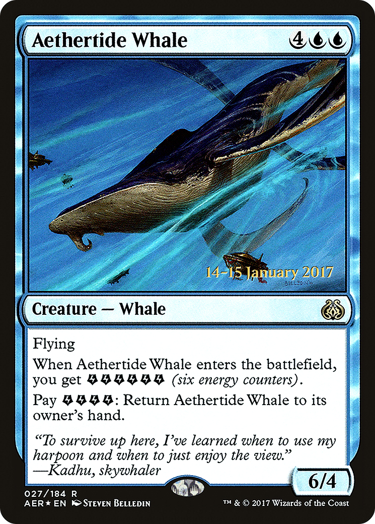 {R} Aethertide Whale [Aether Revolt Prerelease Promos][PR AER 027]