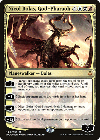 {R} Nicol Bolas, God-Pharaoh [Hour of Devastation Prerelease Promos][PR HOU 140]