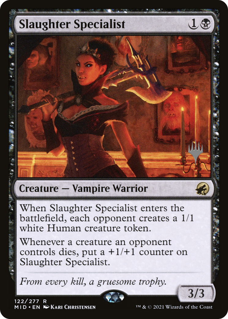 {R} Slaughter Specialist (Promo Pack) [Innistrad: Midnight Hunt Promo Pack][PP MID 122]