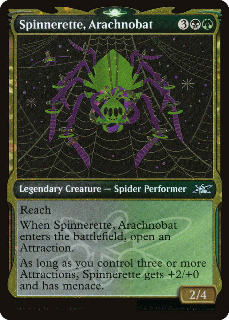 {C} Spinnerette, Arachnobat (Showcase) (Galaxy Foil) [Unfinity][UNF 522]
