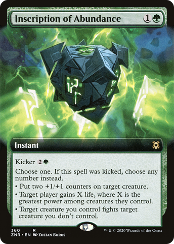 {R} Inscription of Abundance (Extended Art) [Zendikar Rising][ZNR 360]