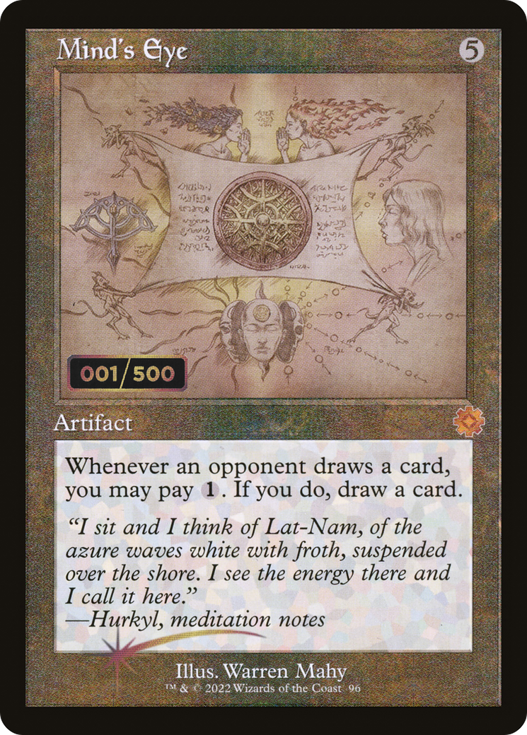 {R} Mind's Eye (Schematic) (Serial Numbered) [The Brothers' War Retro Artifacts][BRR 096]
