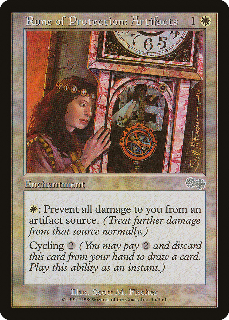 {C} Rune of Protection: Artifacts [Urza's Saga][USG 035]