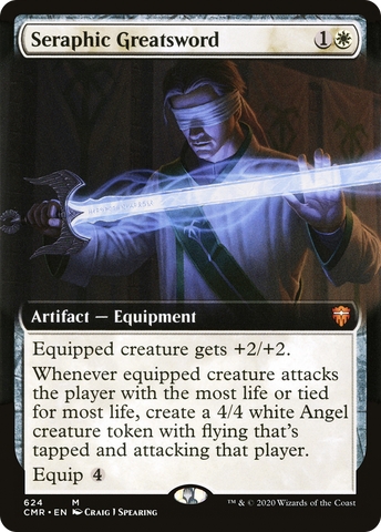 {R} Seraphic Greatsword (Extended Art) [Commander Legends][CMR 624]