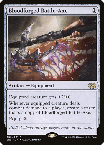 {R} Bloodforged Battle-Axe [Double Masters 2022][2X2 299]