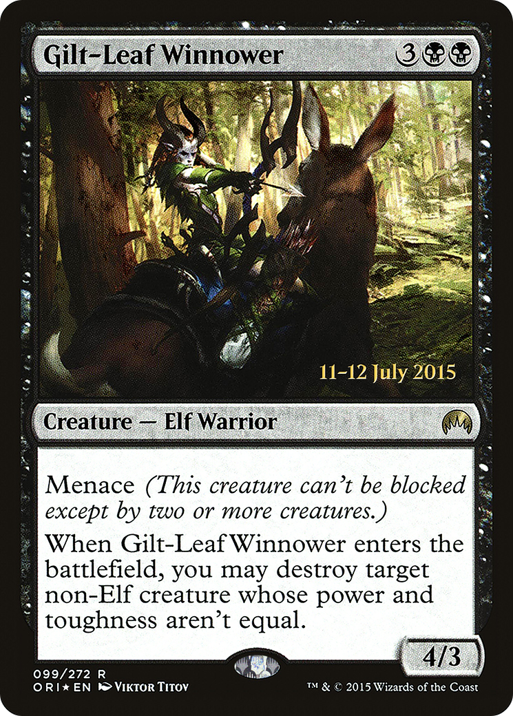 {R} Gilt-Leaf Winnower [Magic Origins Prerelease Promos][PR ORI 099]