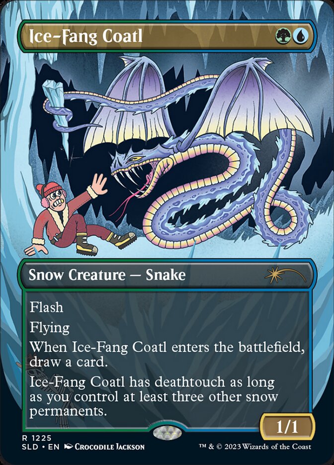 {R} Ice-Fang Coatl (Borderless) [Secret Lair Drop Series][SLD 1225]