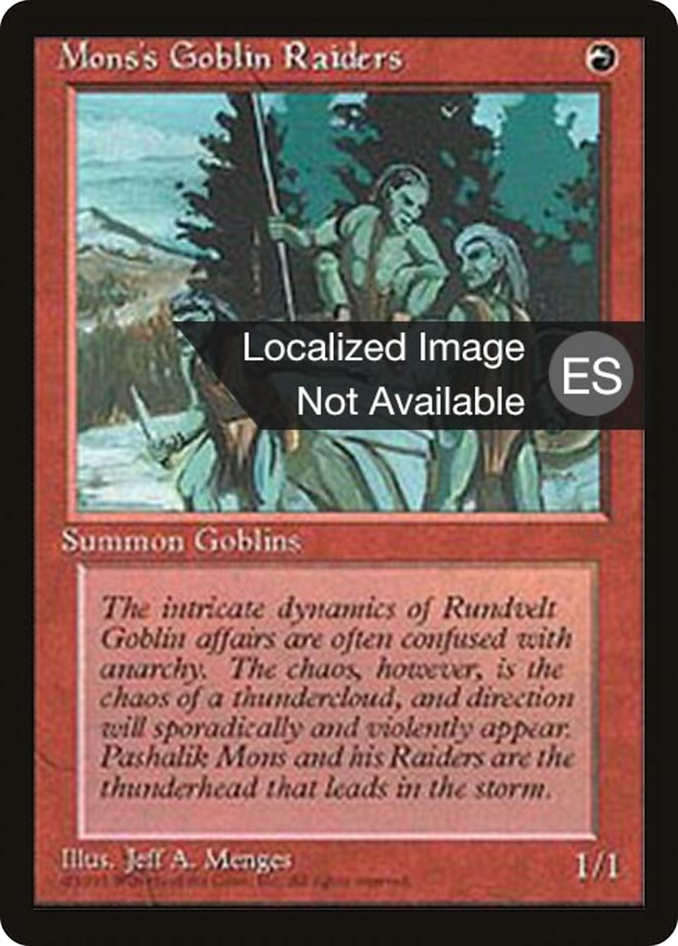{F} Mons's Goblin Raiders [Fourth Edition (Foreign Black Border)][FBB 4ED 213]