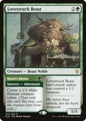 {R} Lovestruck Beast // Heart's Desire (Promo Pack) [Throne of Eldraine Promos][PP ELD 165]