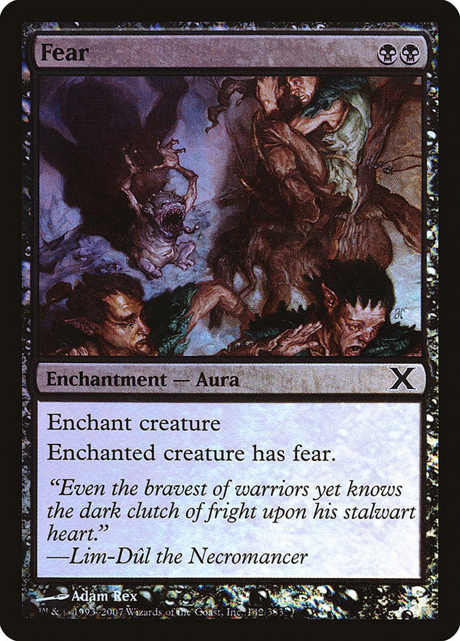 {C} Fear (Premium Foil) [Tenth Edition][FP 10E 142]