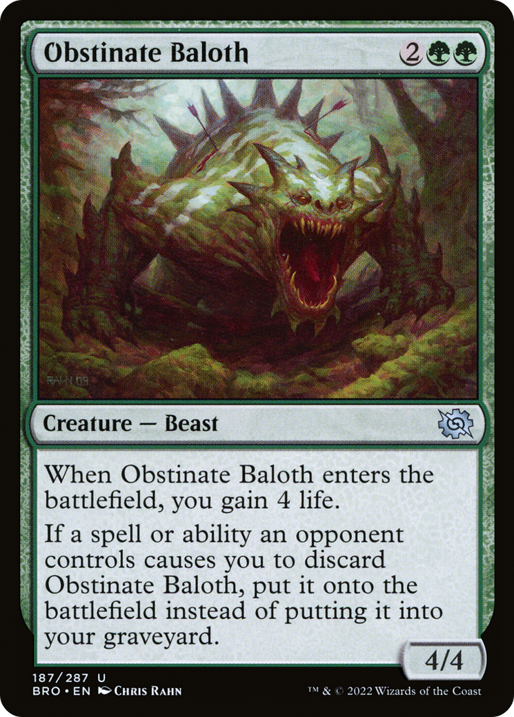 {C} Obstinate Baloth [The Brothers' War][BRO 187]