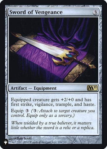 {R} Sword of Vengeance [Secret Lair: Heads I Win, Tails You Lose][LS M11 216]