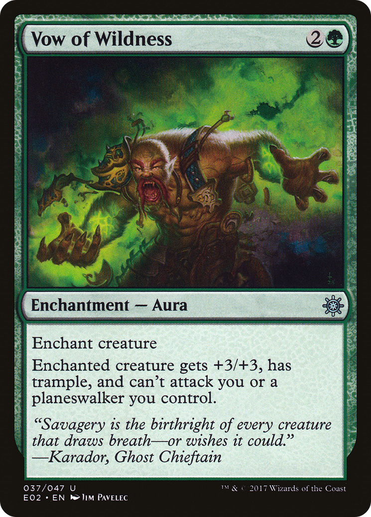 {C} Vow of Wildness [Explorers of Ixalan][E02 037]