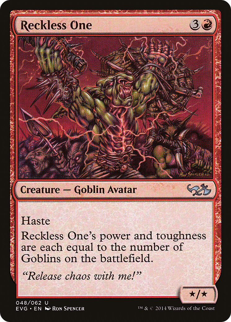 {C} Reckless One (Elves vs. Goblins) [Duel Decks Anthology][EVG 048]