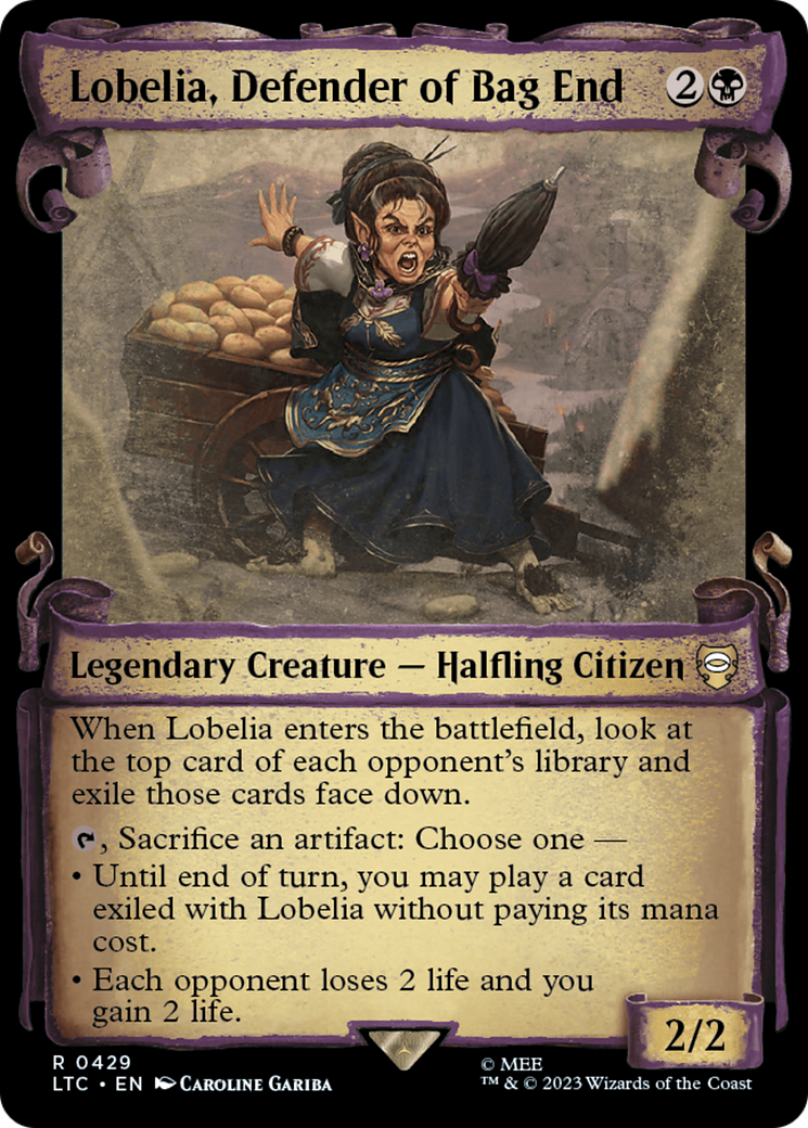 {R} Lobelia, Defender of Bag End [The Lord of the Rings: Tales of Middle-Earth Commander Showcase Scrolls][LTC 429]