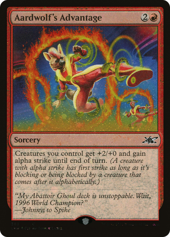 {C} Aardwolf's Advantage (Galaxy Foil) [Unfinity][UNF 383]