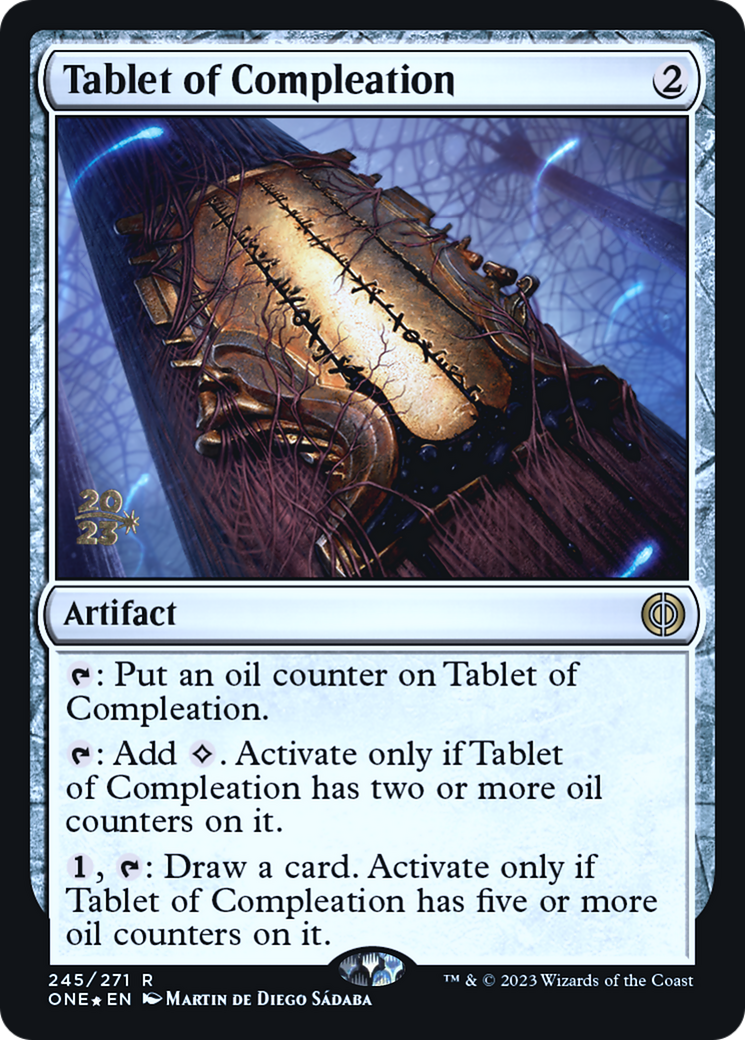 {R} Tablet of Compleation [Phyrexia: All Will Be One Prerelease Promos][PR ONE 245]