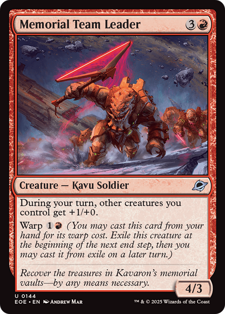 {@@ EOE C} Memorial Team Leader [Edge of Eternities][EOE 144]