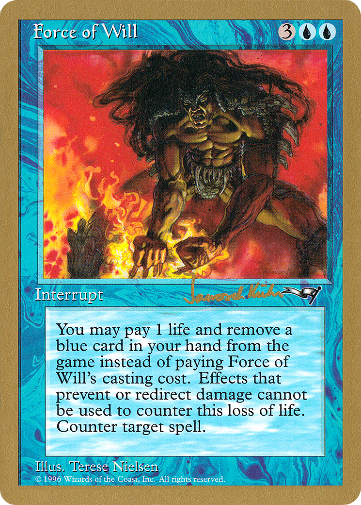 {C} Force of Will (Janosch Kuhn) [World Championship Decks 1997][GB WC97 JK28]